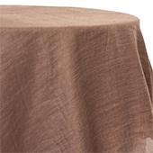 Brown - Crushed Tergalet Tablecloth by Eastern Mills - Many Size Options
