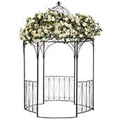 Brown Metal Gazebo - 10' high x 6' diameter