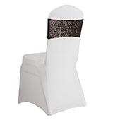 Sequin & Spandex Chair Band by Eastern Mills - Brown - 10 Pack