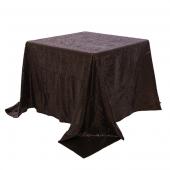 Square 90" x 90" Sequin Tablecloth by Eastern Mills - Premium Quality - Brown