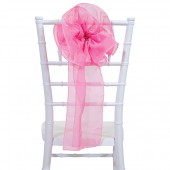 DecoStar™ 9" Sheer Flower Chair Accent - Bubble Gum Pink