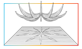 10-Panel Prefabricated Ceiling Decor Kit