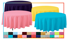 108\" Round Economy Polyester Tablecloth