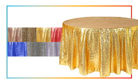 108\" Round Sequin Tablecloth