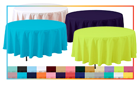 120\" Round Economy Polyester Tablecloth