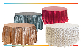 126\" Round Sequin Tablecloth