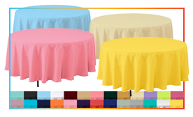 132\" Round Economy Polyester Tablecloth