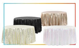 132\" Round Sequin Tablecloth