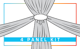 4-Panel Starburst Ceiling Draping Kit