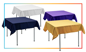 54\" x 54\" Square Economy Polyester Tablecloth