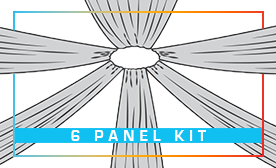 6-Panel Starburst Ceiling Draping Kit