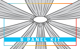 8-Panel Starburst Ceiling Draping Kit