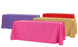 90\" x 156\" Rectangle 200 GSM Polyester Tablecloth