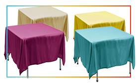 90\" x 90\" Square Economy Polyester Tablecloth
