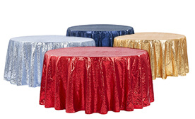132" Round Sequin Tablecloth