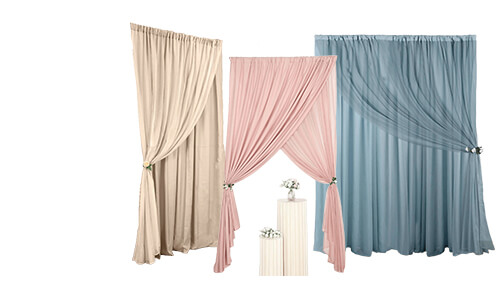 Double Sheer Backdrop Drapes