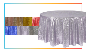 Economy Sequin Tablecloths 120\"