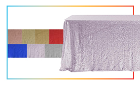 Economy Sequin Tablecloths  90 x 156