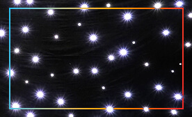 Nova White LED Star Curtains