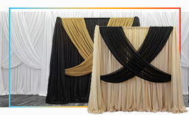 Premium Criss-Cross Curtain Backdrop