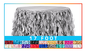 Spiral Table Skirts - 17 Foot