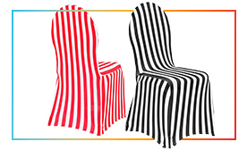 Striped Spandex Chair Covers