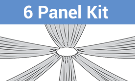 6-Panel Starburst Ceiling Draping Kit