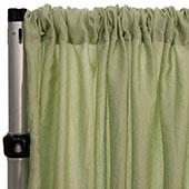 *FR* Extra Wide Crushed Taffeta "Tergalet" Drape Panel by Eastern Mills 9ft Wide w/ 4" Sewn Rod Pocket - Celery