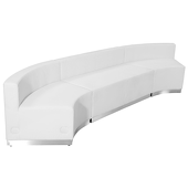 Titan Series Leather Reception Configuration Style "H" 3 pieces "White"