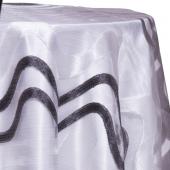 Charcoal - Modern Metallic Sheer Tablecloth by Eastern Mills- Many Size Options