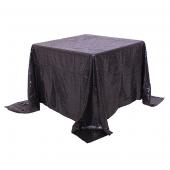 Square 90" x 90" Sequin Tablecloth by Eastern Mills - Premium Quality - Charcoal