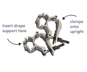 2 Universal Drape Support Clamp - Pair