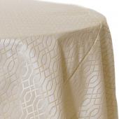 Cream - Hiren Designer Tablecloths by Eastern Mills - Many Size Options