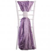 DecoStar™ Crushed Taffeta Single Piece Simple Back Chair Accent - Lilac