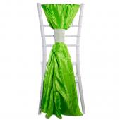 DecoStar™ Crushed Taffeta Single Piece Simple Back Chair Accent - Lime