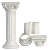 Decostar™ Roman Plastic Pillars Columns 36 1/4" - White - 4 Pieces
