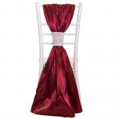 DecoStar™ Satin Single Piece Simple Back Chair Accent - Burgundy