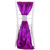 DecoStar™ Satin Single Piece Simple Back Chair Accent - Purple