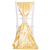 DecoStar™ Satin Single Piece Simple Back Chair Accent - Yellow Gold