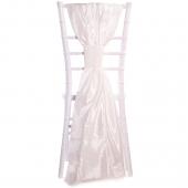 DecoStar™ Taffeta Single Piece Simple Back Chair Accent - White