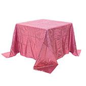 Square 90" x 90" Sequin Tablecloth by Eastern Mills - Premium Quality - Dusty Rose