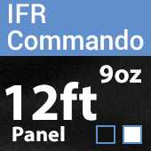 9oz. Fire Retardant Duvetyne/Commando Cloth - Sewn Drape Panel w/ 4" Rod Pockets - 12ft