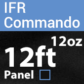 12oz. Fire Retardant Duvetyne/Commando Cloth - Sewn Drape Panel w/ 4" Rod Pockets - 12ft in Black