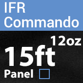 12oz. Fire Retardant Duvetyne/Commando Cloth - Sewn Drape Panel w/ 4" Rod Pockets - 15ft in Black