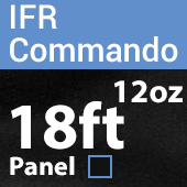 12oz. Fire Retardant Duvetyne/Commando Cloth - Sewn Drape Panel w/ 4" Rod Pockets - 18ft in Black
