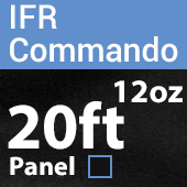 12oz. Fire Retardant Duvetyne/Commando Cloth - Sewn Drape Panel w/ 4" Rod Pockets - 20ft in Black