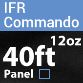 12oz. Fire Retardant Duvetyne/Commando Cloth - Sewn Drape Panel w/ 4" Rod Pockets - 40ft in Black