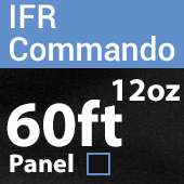 12oz. Fire Retardant Duvetyne/Commando Cloth - Sewn Drape Panel w/ 4" Rod Pockets - 60ft in Black
