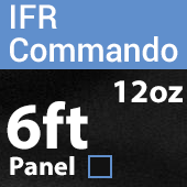 12oz. Fire Retardant Duvetyne/Commando Cloth - Sewn Drape Panel w/ 4" Rod Pockets - 6ft in Black