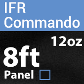 12oz. Fire Retardant Duvetyne/Commando Cloth - Sewn Drape Panel w/ 4" Rod Pockets - 8ft in Black